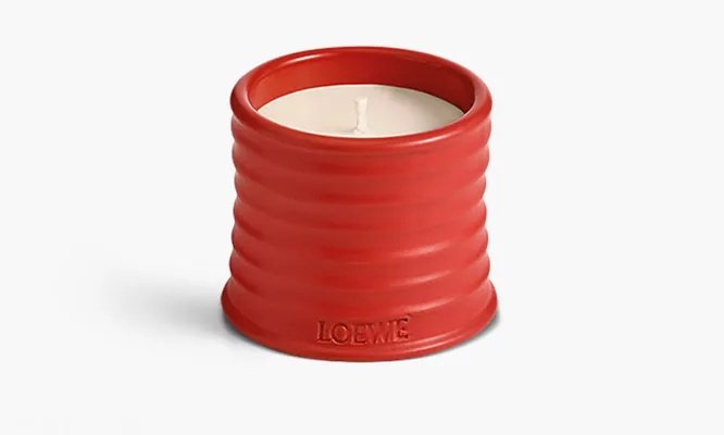 Парфюмерия Loewe Small Scented Candle «Tomato Leaves» красный
