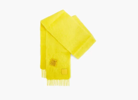 Аксессуары Loewe Wool and Mohair Scarf «Yellow» желтый