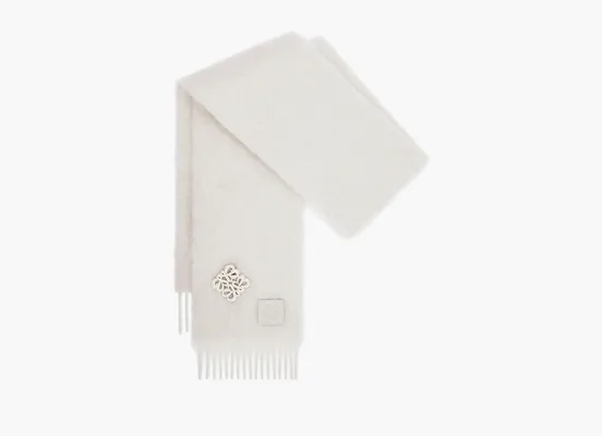 Аксессуары Loewe Mohair-Blend Scarf «White» белый