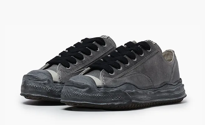 Кроссовки Maison Mihara Yasuhiro Hank Low «Vintage Leather - Black» коричневый