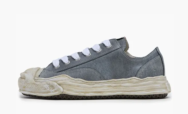 Кроссовки Maison Mihara Yasuhiro Hank Low «Vintage Leather - Grey» серый