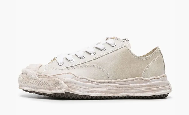 Кроссовки Maison Mihara Yasuhiro Hank Low «Vintage Leather - White» белый