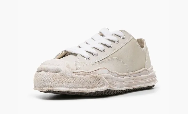 Кроссовки Maison Mihara Yasuhiro Hank Low «Vintage Leather - White» белый