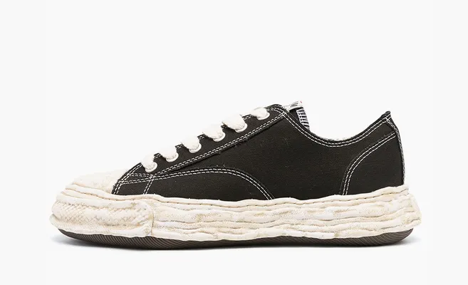 Кроссовки Maison Mihara Yasuhiro Peterson 23 OG Dyed Sole Canvas Low «Black» черный