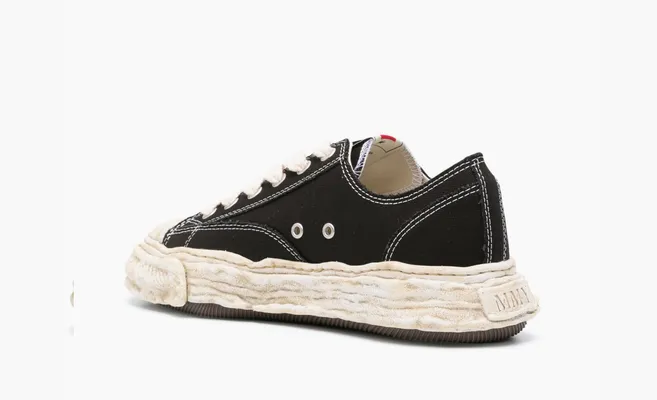 Кроссовки Maison Mihara Yasuhiro Peterson 23 OG Dyed Sole Canvas Low «Black» черный