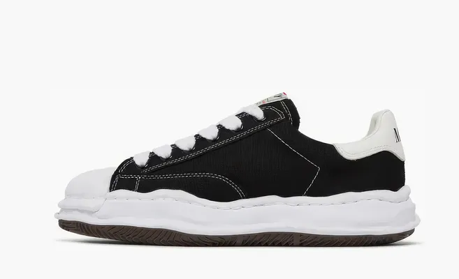 Кроссовки Maison Mihara Yasuhiro Blakey OG Sole Canvas Low «Black White» черный