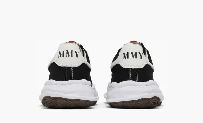 Кроссовки Maison Mihara Yasuhiro Blakey OG Sole Canvas Low «Black White» черный