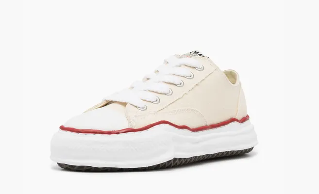 Кроссовки Maison Mihara Yasuhiro Peterson OG Sole Canvas Low «Natural» белый