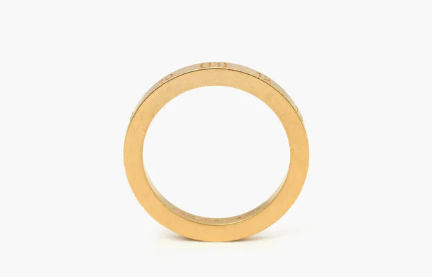 Аксессуары Maison Margiela Numerical Semi-Polished Gold Ring золотой
