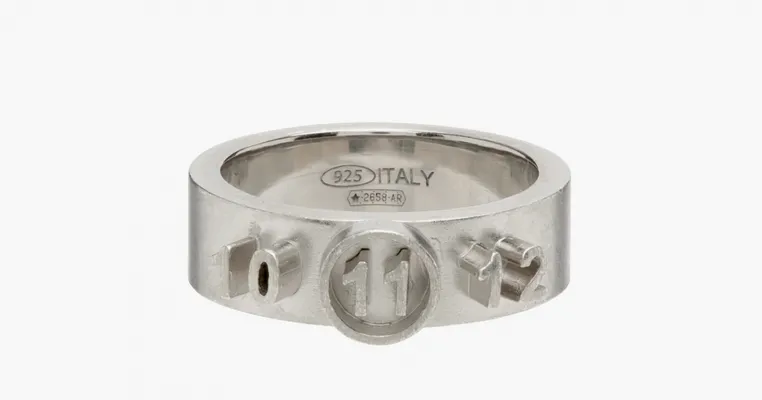 Аксессуары Maison Margiela Silver Numerical Logo Ring серебряный
