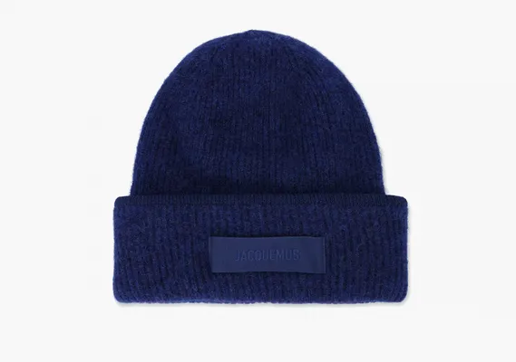 Аксессуары Jacquemus Le Bonnet Gros Grain Beanie «Navy Blue» синий