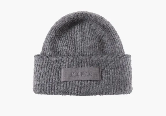 Аксессуары Jacquemus Le Bonnet Gros Grain Beanie «Dark Grey» серый
