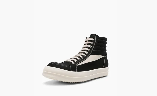 Кроссовки Rick Owens Lido DRKSHDW Vintage High «Black Milk» черный