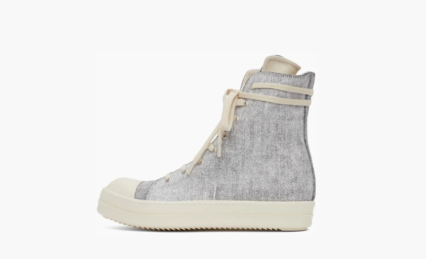 Rick Owens Drkshdw Foil Denim High Sneakers «Gray»