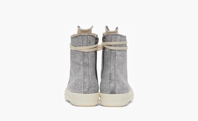 Кроссовки Rick Owens Drkshdw Foil Denim High Sneakers «Gray» серый