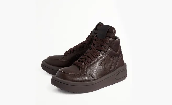 Кроссовки Rick Owens x DRKSHDW TURBOWPN Mid «Clay» коричневый