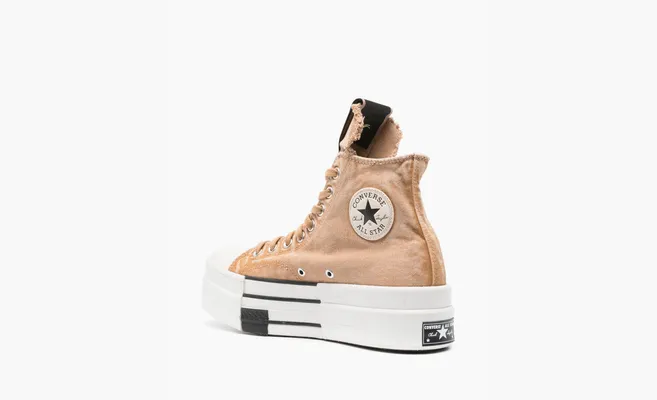 Кроссовки Rick Owens x DRKSHDW DBL DRKSTAR Chuck 70 High «Washed Canvas Pack - Blonde» коричневый