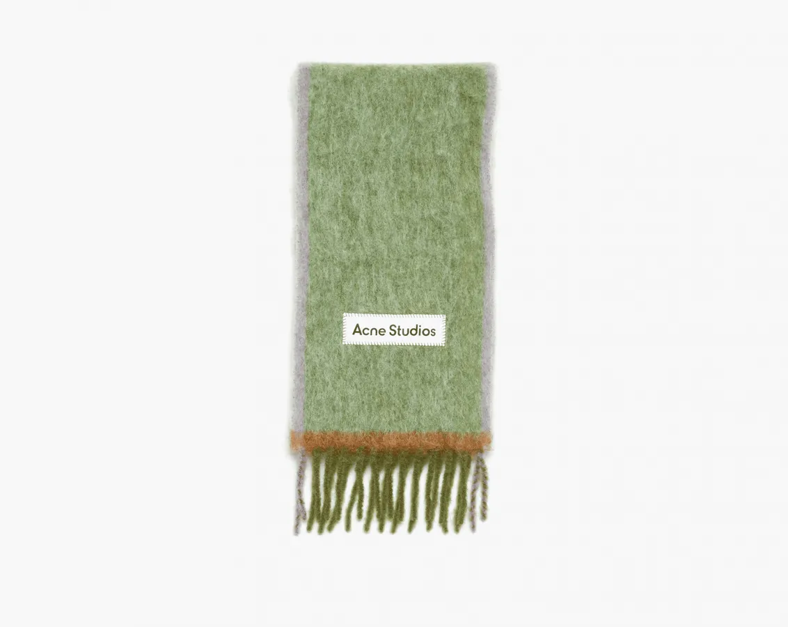 Acne Studios Wool Mohair Scarf «Grass Green»