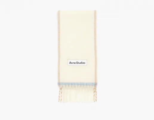 Аксессуары Acne Studios Wool Mohair Scarf «White» бежевый