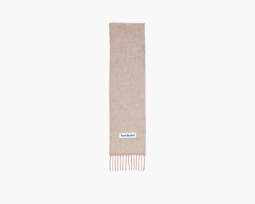Аксессуары Acne Studios Logo Patch Wool Mohair Scarf «Pink» розовый