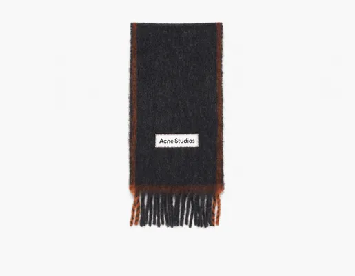Аксессуары Acne Studios Wool Mohair Scarf «Black» черный