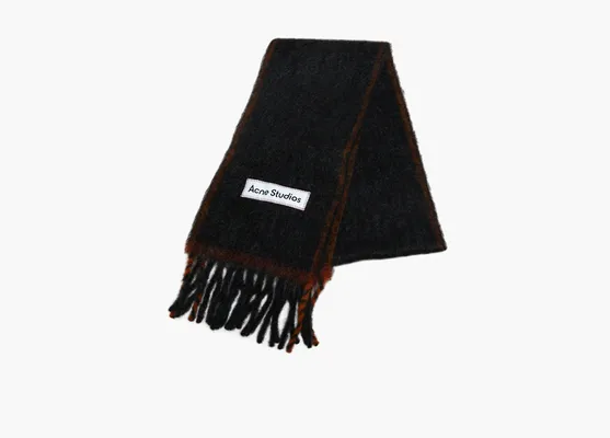Аксессуары Acne Studios Wool Mohair Scarf «Black» черный