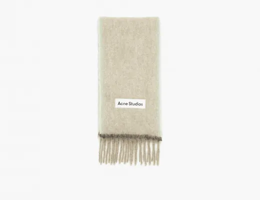 Аксессуары Acne Studios Wool Mohair Scarf «Beige/Grey» бежевый