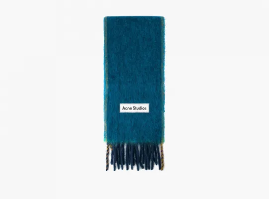 Аксессуары Acne Studios Wool Mohair Scarf «Turquiose Blue» синий