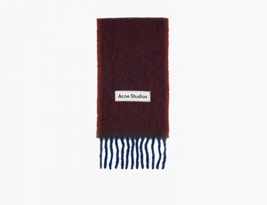 Аксессуары Acne Studios Wool Mohair Scarf «Aubergine Blue» красный