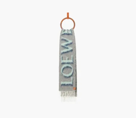 Аксессуары Loewe Scarf In Wool and Mohair «Grey/Blue» серый