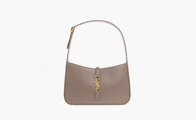 Сумки Saint Laurent Le 5 À 7 Hobo Bag «Greyish Brown» серый