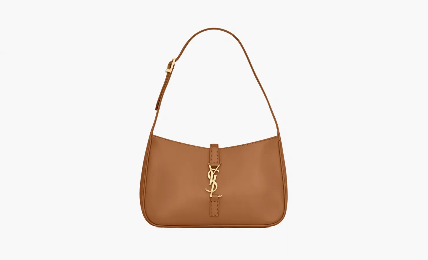 Saint Laurent Bronze Monogram Le 5 A 7 Hobo Bag in Smooth Leather «Dune»