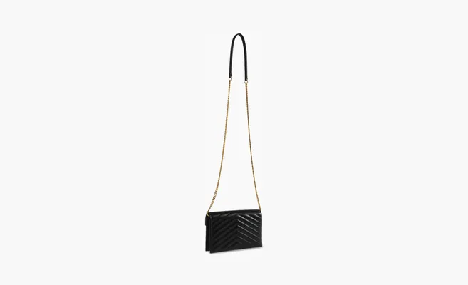 Аксессуары Saint Laurent Envelope Chain Wallet «Noir» черный