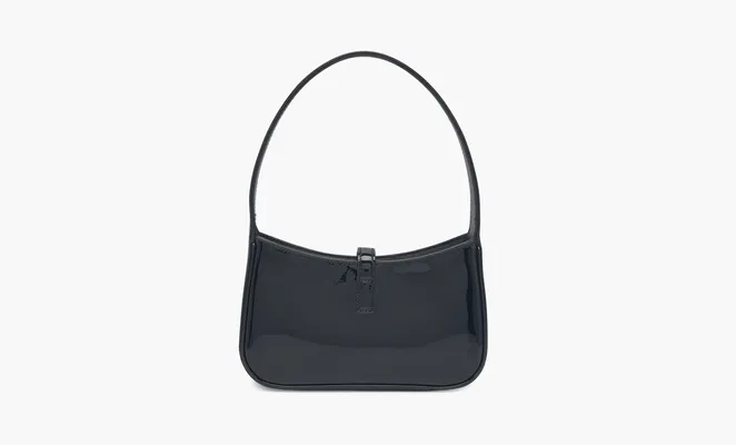Сумки Saint Laurent Le 5 A 7 Mini Hobo in Patent Leather «Black» черный
