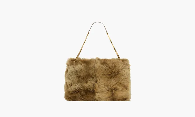 Сумки Saint Laurent Niki Oversized In Fur «Rouan» коричневый