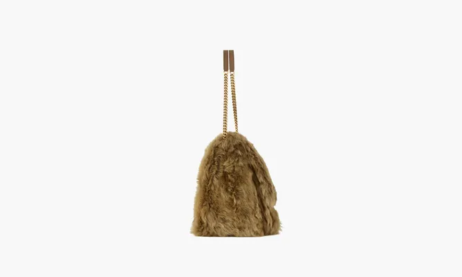 Сумки Saint Laurent Niki Oversized In Fur «Rouan» коричневый