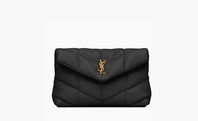 Сумки Saint Laurent Pouch In Quilted Lambskin «Small Black» черный