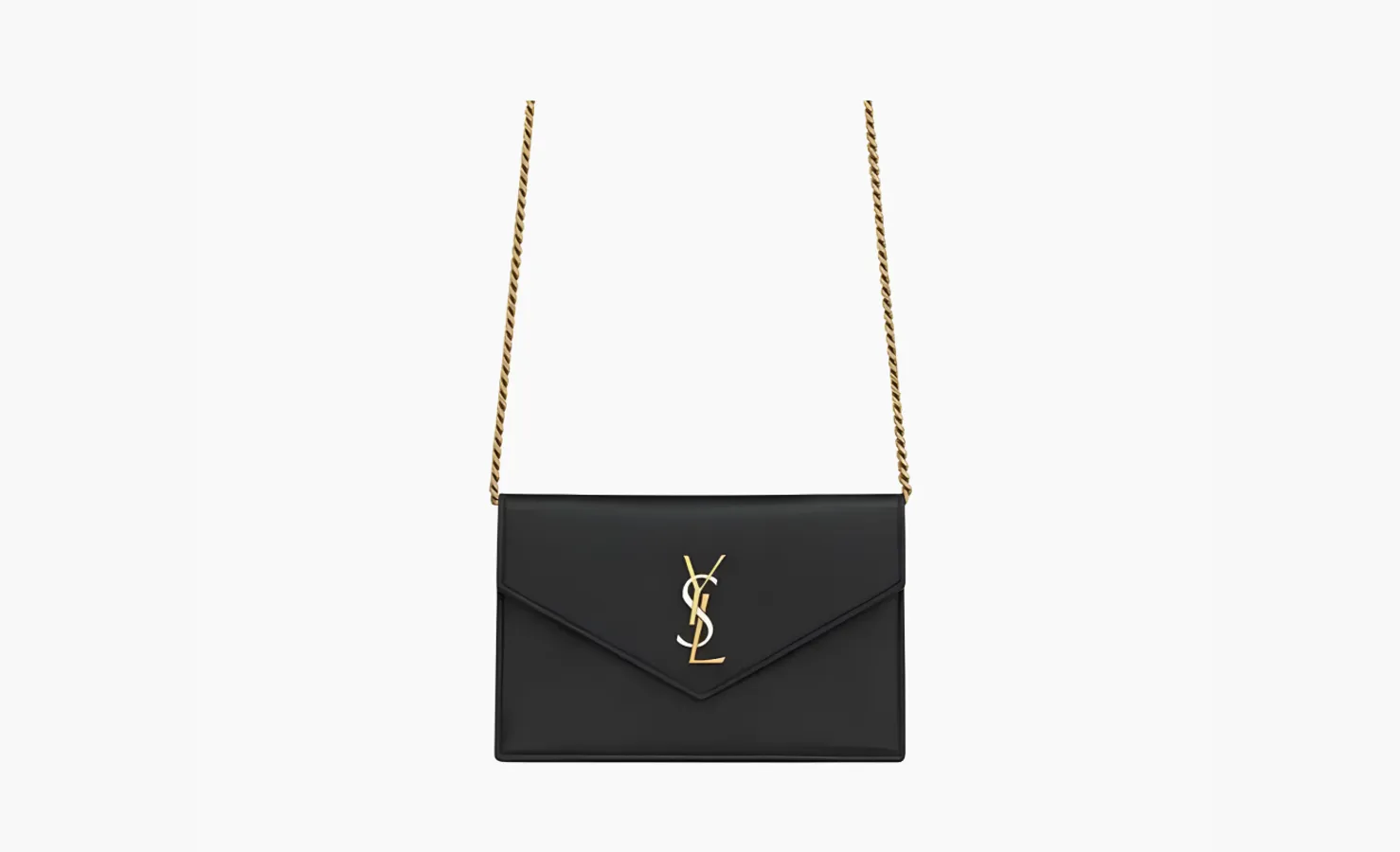 Saint Laurent Envelope logo-plaque shoulder bag «Black»