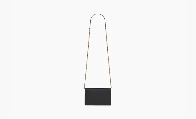 Сумки Saint Laurent Envelope logo-plaque shoulder bag «Black» черный