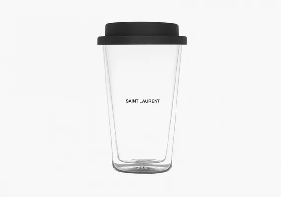 Аксессуары Saint Laurent Insulated Coffee Mug With Rubber Lid «Transparent» 