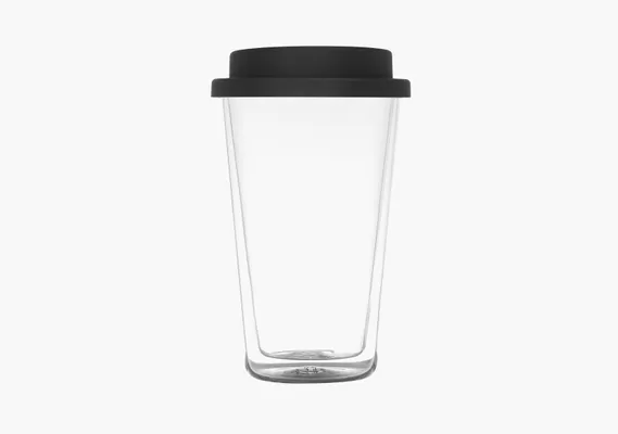 Аксессуары Saint Laurent Insulated Coffee Mug With Rubber Lid «Transparent» 