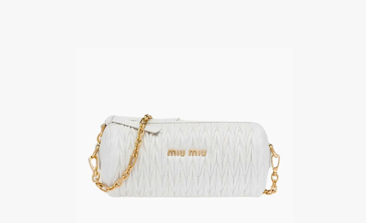 MIU MIU Matelassé Shoulder Bags «White»
