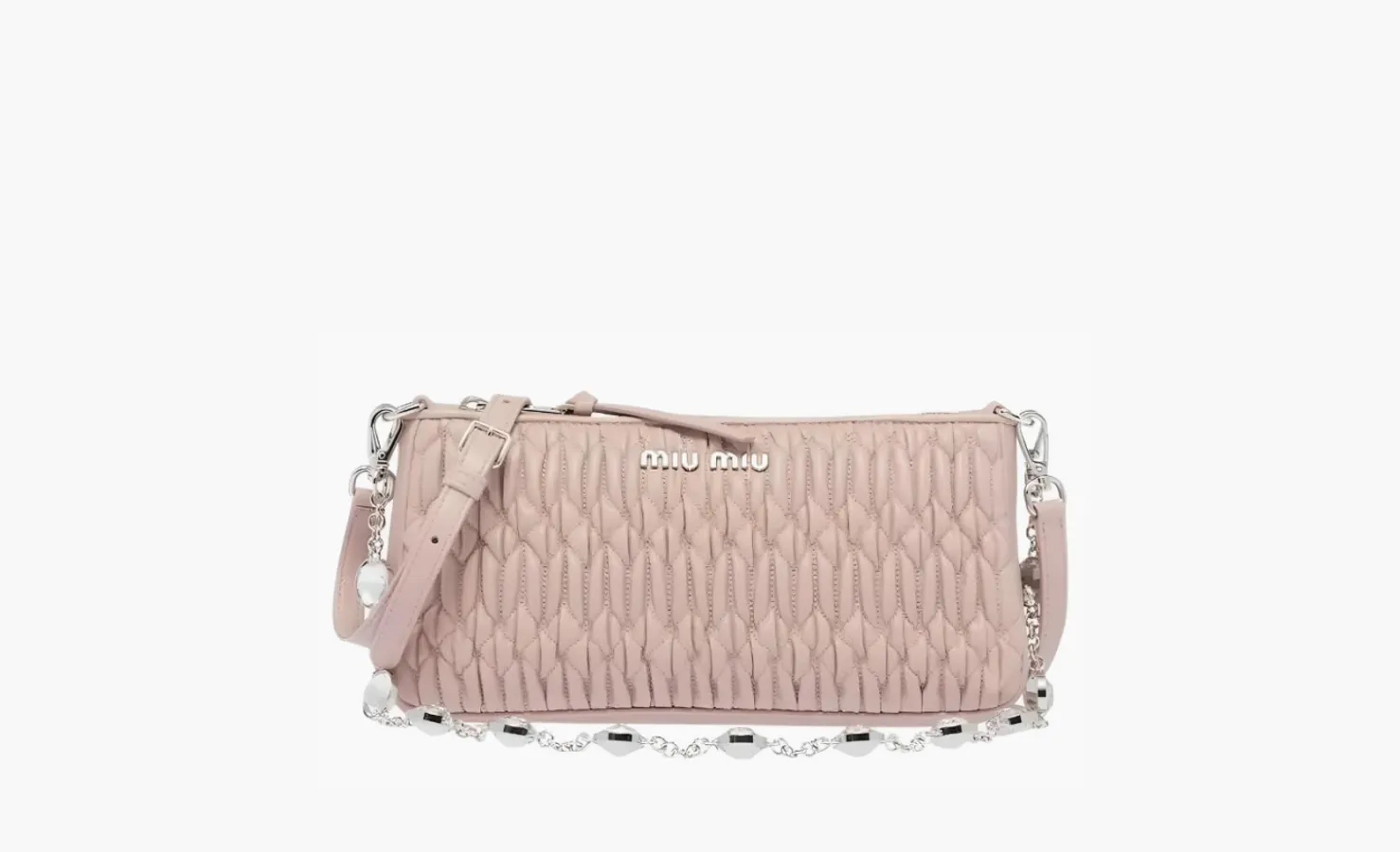 MIU MIU Matelassé Crossbody Bags Wallets «Egg White Stone Color»