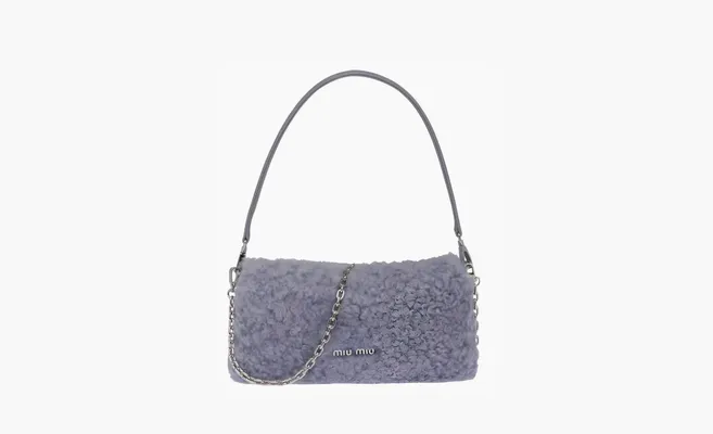 Сумки MIU MIU Sheepskin Shoulder Bag In «Purple» фиолетовый