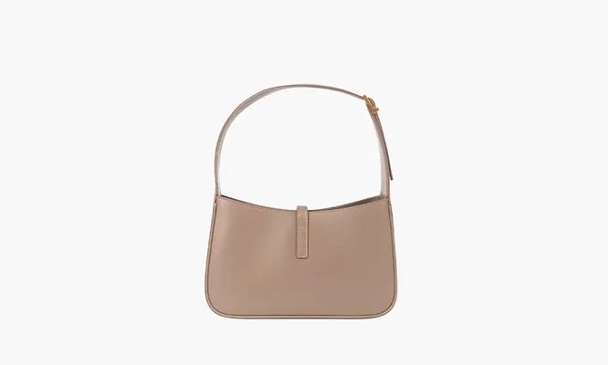Сумки Saint Laurent Le 5 A 7 Monogram Hobo Bag «Taupe» серый