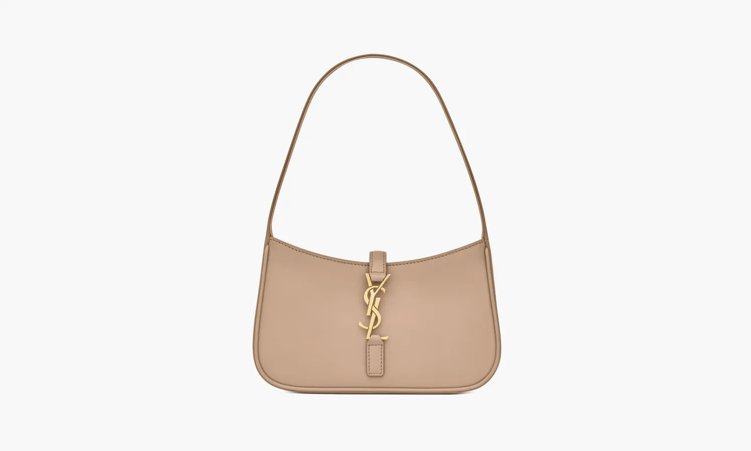 Saint Laurent Mini Bag Le 5 À 7 In Smooth Leather «Dark Beige»