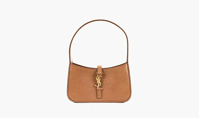 Сумки Saint Laurent Cassandra Leather Bag With Logo «Beige» коричневый