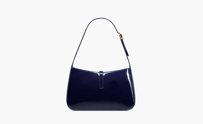 Сумки Saint Laurent Le 5 A 7 Bag In Patent Leather «Midnight Blue» синий