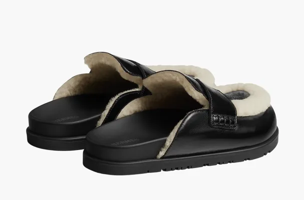 Обувь Hermes Go Mule «Noir / Ecru» черный