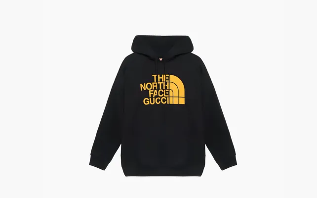 Одежда Gucci x The North Face Web Print Cotton Sweatshirt «Black» черный
